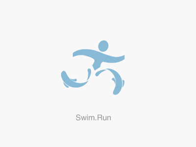 Swim. Run - Logo For a Sports Club branding club logo run running sport sports swim swimming