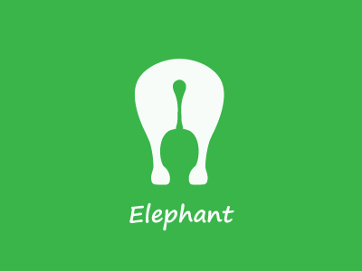 Elephant -Logo elephant green logo remember tail