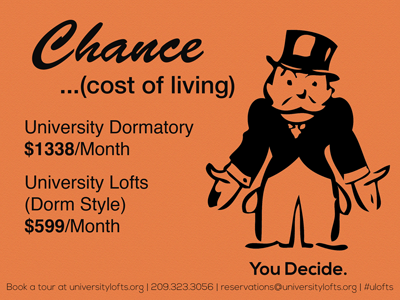 NewsPaper Ad Insert card chance housing monopoly student