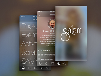 Mosque App Preview app imam iphone islam masjid mock mosque muslims preview sacramento salam up