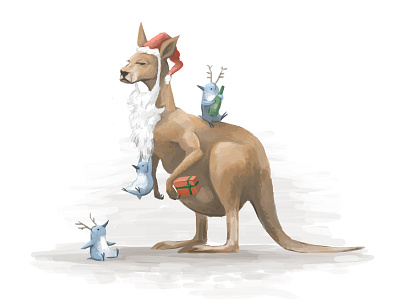Aussie Christmas christmas digital painting