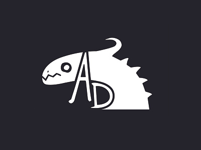 A.D Logo branding dragon logo