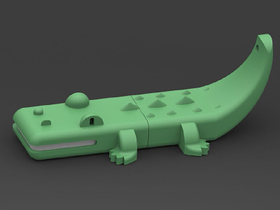 Alligator USB 3d alligator cad product productdesign solidworks usb