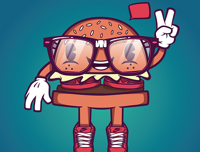 Vector Hamburger Guy artwork cartoon character children book design freelance illustration kids levi ortiz mascot mexico print sketch ui ux vector web web design