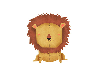 Cute Lion book character children cute illustration kids lion photoshop texture