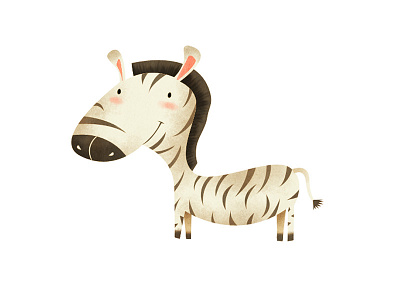 Cute Zebra artwork cartoon character children book cute illustration kids levi ortiz print vector wacom zebra