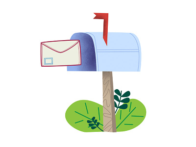 Mailbox artwork cartoon character children book cute illustration kids levi ortiz mailbox print sketch vector
