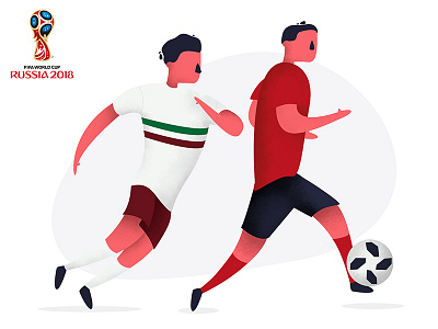 Mexico vs Corea art artwork cartoon character design fifa illustration levi ortiz print vector wacom worldcup