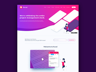 Nural Webiste levi ortiz nural sketch ui ux ux designer web design website