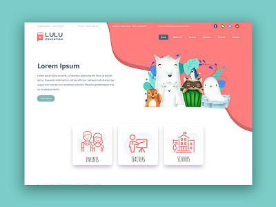 Lulu Education - Concept branding cartoon character children book cute design illustration levi ortiz mexico ui ux ux design web desgin