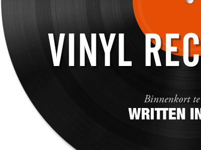 Vinyl Rec typography vinyl webdesign