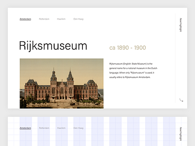 Rijksmuseum (State Museum, Amsterdam) acumin amsterdam clean editorial grid layout magazine minimal rijsksmuseum sketch type typography