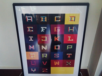 Framed poster alphabet color frame poster