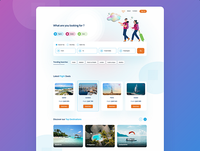 Travel Agency-Landing Page! design ui