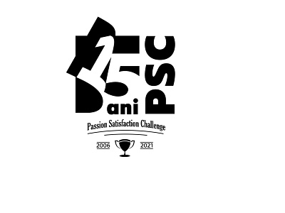 Negative space 15 years anniversary layout creative typography