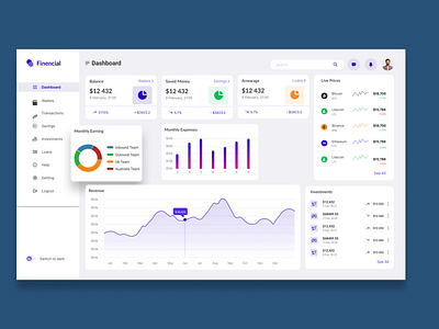 Finance Management Dashboard UI Design