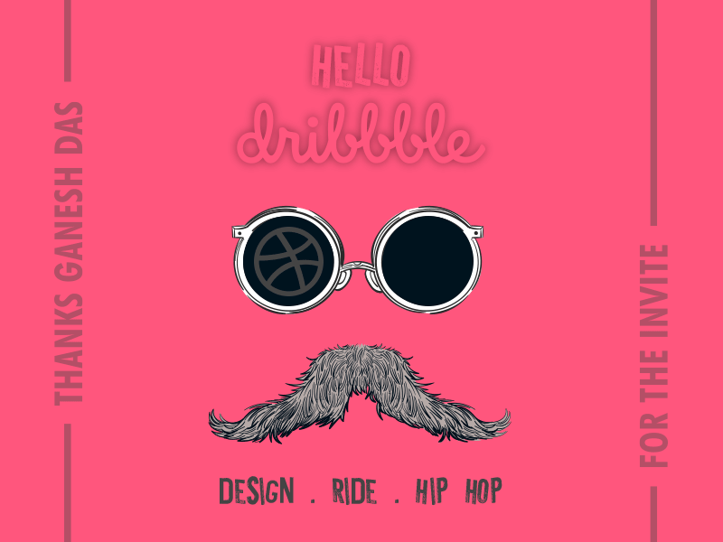 Hello Dribbble!! animaiton design illustrator motion thankful vector