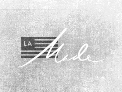 LA Made branding city flag graphic grunge handtype la lettering texture vector