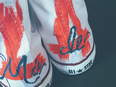 LA Made converse design handlettering illustration paint shoes type