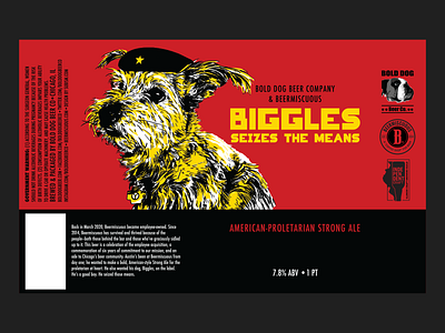 Biggles Seizes The Means beer beer art beer label chicago illustration madeonipad soviet realism