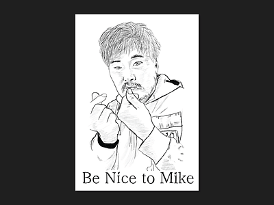Be Nice to Mike apple pencil illustration made on ipad procreate punk