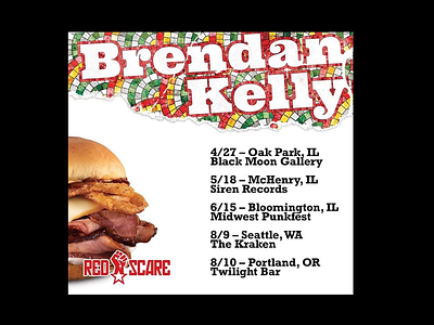 Brendan Kelly Keep Walkin’ Pal poster arbys brendan kelly chicago music punk red scare records rock the lawrence arms