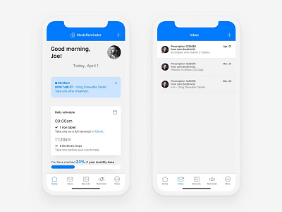 Meds Reminder 2018 design ios iphone iphonex mobile app reminder ui ux