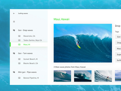 Waves Collection 2018 albums fluentdesignsystem gunboard ocean photos surfing ui ux waves wavescollection