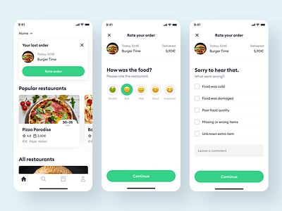 Bolt Food rate order bolt bolt food feedback food food app mobile app rate rate food rate order rating ux ui