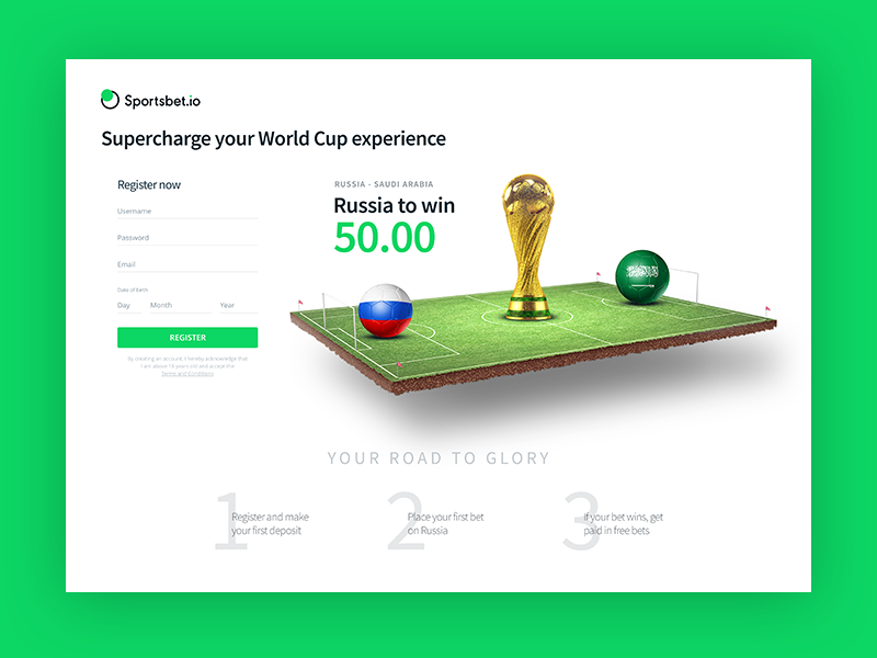World Cup 2018 Landing page landing page soccer russia world cup world cup 2018 betting keypad gambling sports betslip bet sportsbet