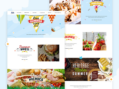 Nisa 'Love Summer, Love Local' Summer Campaign drink food illustration microsite retail ui web design website