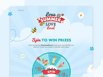 Nisa Spin to Win Campaign competition drink food illustration retail ui web design website