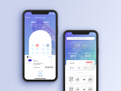 iPhone X - Apple pay & Face ID hyperloop one Mobile App app hyperloop ios iphone iphonex travel ui ux