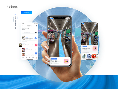n e b e n . | AR Navigation app ar design ios iphone iphonex shopping ui ux