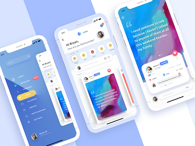 Liebe App app design emotional interface design ios iphone iphonex social media app social networking ui ux