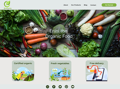 Eco Farm app design farm farmsite ui ux website