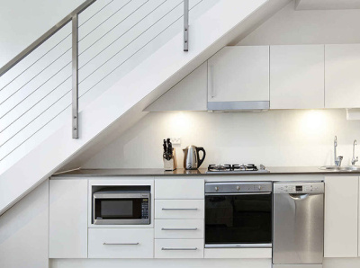How to Design a Small Kitchen Under Stairs? kitchen under stairs small kitchen under stairs