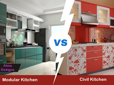 What Sets a Modular Kitchen Apart from a Civil Kitchen? civil kitchen modular kitchen modular kitchen vs civil kitchen
