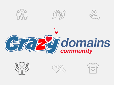 CrazyDomains.Community - Where there is so much more in giving! animated logo corporate social responsibility crazy domains crazy domains community csr platform