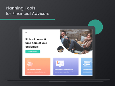 Planning Tools for Financial Advisors - UI Design advisor finance life goals planning savings web app