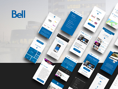 Bell Canada, Services-Professionnels (Mobile) app bell design designthinking flat mobile telecom telecommunication ui ux web