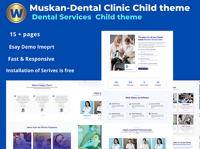 Muskan-Dental Clinic Child theme clinic child theme dental theme design divi child theme divi theme web