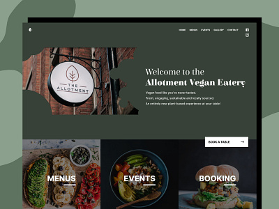 Allotment Vegan Eatery #1 design modern ui vegan web web design
