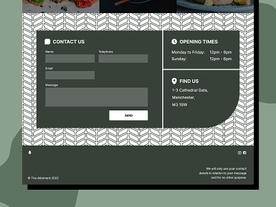 Allotment Vegan Eatery #2 design redesign ui vegan web web design