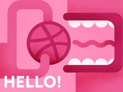 Hello Dribbble! cookie debut dribbble eat first shot flat
