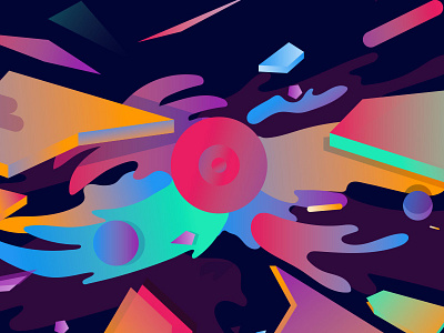 Blog abstract blog colours explosion flat futuristic shapes universe
