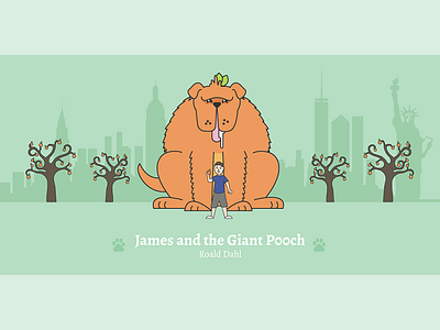 James and the giant pooch books dog dogs fantasy illustrations illustrator