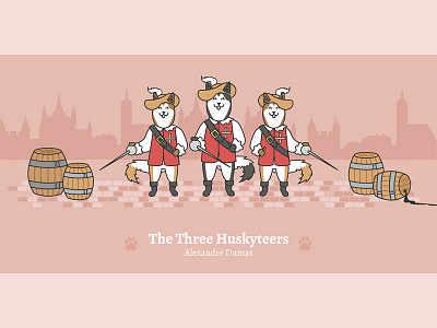 The three huskyteers books dog dogs fantasy illustrations illustrator