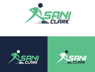 SANI CLARK Logo black brand identity branding design green illustrator instagram logo minimalistic typography ux vector white