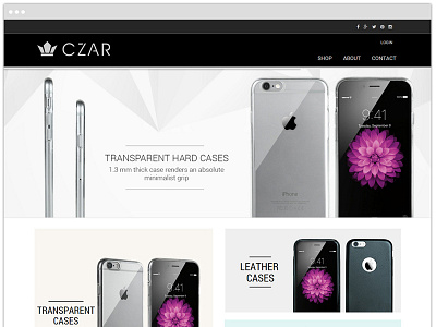 Czar Design czar ecommerce ecommerce website mobile covers mockup web design website design